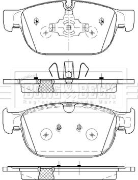 Borg & Beck BBP2597 - Bremžu uzliku kompl., Disku bremzes www.autospares.lv