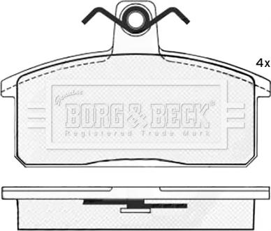 Borg & Beck BBP2545 - Bremžu uzliku kompl., Disku bremzes autospares.lv