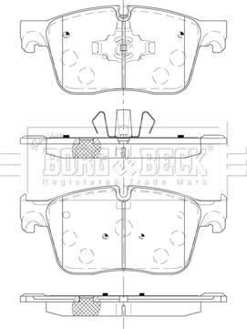 Borg & Beck BBP2548 - Bremžu uzliku kompl., Disku bremzes www.autospares.lv