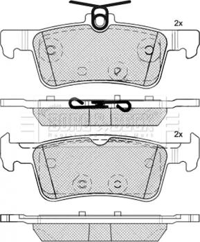 Borg & Beck BBP2543 - Bremžu uzliku kompl., Disku bremzes www.autospares.lv