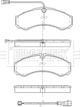 Borg & Beck BBP2551 - Bremžu uzliku kompl., Disku bremzes www.autospares.lv