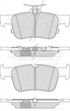 Borg & Beck BBP2509 - Brake Pad Set, disc brake www.autospares.lv