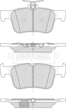 Borg & Beck BBP2505 - Bremžu uzliku kompl., Disku bremzes www.autospares.lv