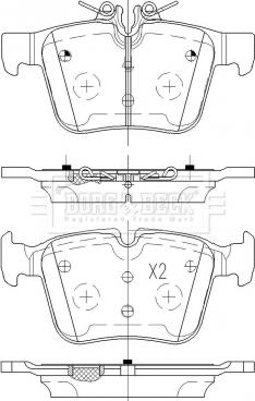 Borg & Beck BBP2510 - Bremžu uzliku kompl., Disku bremzes autospares.lv