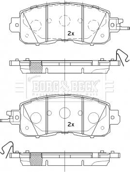 Borg & Beck BBP2534 - Bremžu uzliku kompl., Disku bremzes www.autospares.lv