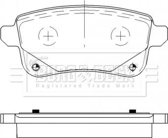 Borg & Beck BBP2538 - Bremžu uzliku kompl., Disku bremzes autospares.lv