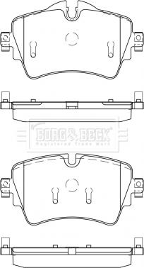 Borg & Beck BBP2526 - Bremžu uzliku kompl., Disku bremzes www.autospares.lv