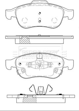 Borg & Beck BBP2520 - Bremžu uzliku kompl., Disku bremzes www.autospares.lv