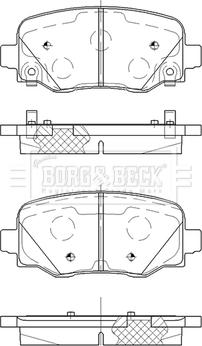 Borg & Beck BBP2521 - Bremžu uzliku kompl., Disku bremzes www.autospares.lv