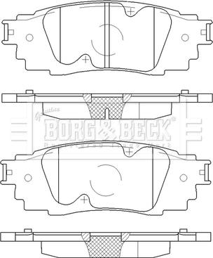 Borg & Beck BBP2575 - Bremžu uzliku kompl., Disku bremzes www.autospares.lv