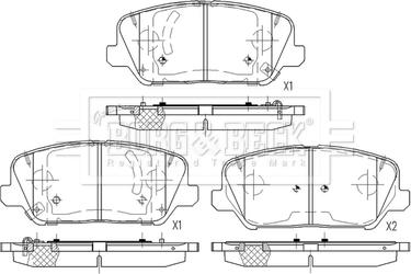 Borg & Beck BBP2578 - Bremžu uzliku kompl., Disku bremzes www.autospares.lv