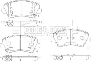 Borg & Beck BBP2690 - Bremžu uzliku kompl., Disku bremzes www.autospares.lv