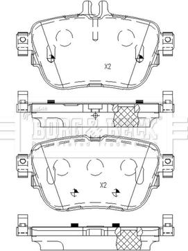 Borg & Beck BBP2644 - Bremžu uzliku kompl., Disku bremzes www.autospares.lv