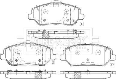 Borg & Beck BBP2640 - Bremžu uzliku kompl., Disku bremzes www.autospares.lv