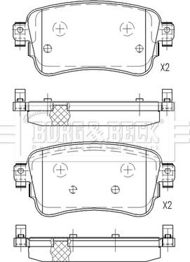 Borg & Beck BBP2641 - Bremžu uzliku kompl., Disku bremzes www.autospares.lv