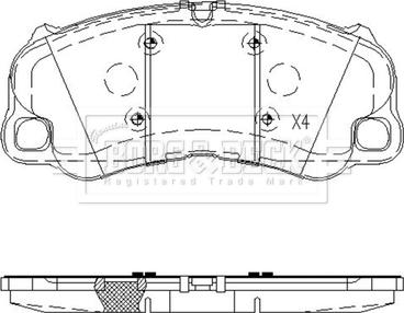 Porsche 991 351 946 03 - Bremžu uzliku kompl., Disku bremzes www.autospares.lv