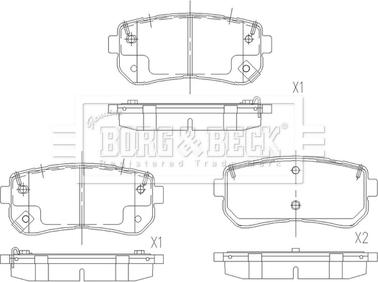 Borg & Beck BBP2647 - Bremžu uzliku kompl., Disku bremzes autospares.lv