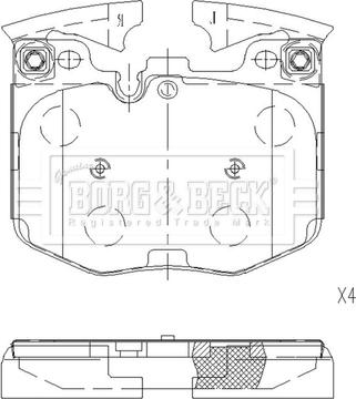 Borg & Beck BBP2659 - Bremžu uzliku kompl., Disku bremzes www.autospares.lv