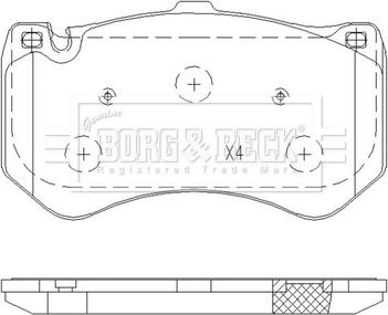 Borg & Beck BBP2650 - Bremžu uzliku kompl., Disku bremzes www.autospares.lv