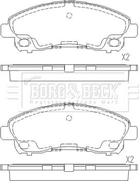 Borg & Beck BBP2664 - Bremžu uzliku kompl., Disku bremzes www.autospares.lv