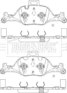 Borg & Beck BBP2668 - Bremžu uzliku kompl., Disku bremzes www.autospares.lv