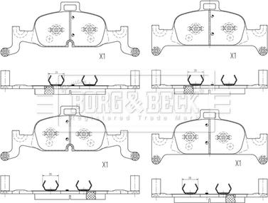 Borg & Beck BBP2602 - Bremžu uzliku kompl., Disku bremzes www.autospares.lv