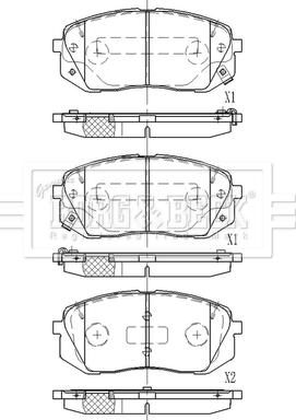 Borg & Beck BBP2618 - Bremžu uzliku kompl., Disku bremzes www.autospares.lv