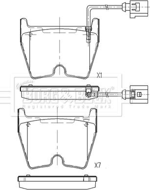 Borg & Beck BBP2617 - Bremžu uzliku kompl., Disku bremzes www.autospares.lv