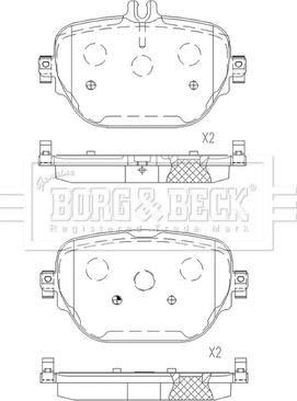 Borg & Beck BBP2685 - Bremžu uzliku kompl., Disku bremzes www.autospares.lv