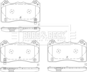 Borg & Beck BBP2688 - Тормозные колодки, дисковые, комплект www.autospares.lv