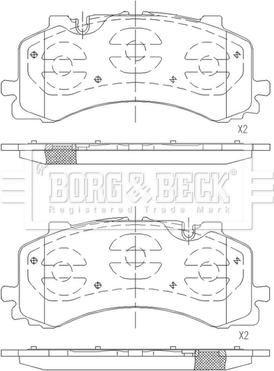 Borg & Beck BBP2683 - Bremžu uzliku kompl., Disku bremzes www.autospares.lv