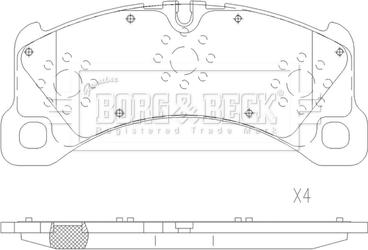 Borg & Beck BBP2682 - Bremžu uzliku kompl., Disku bremzes www.autospares.lv