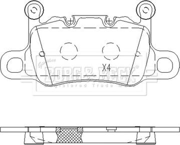 Borg & Beck BBP2636 - Bremžu uzliku kompl., Disku bremzes www.autospares.lv