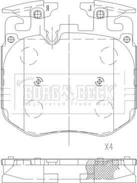 Borg & Beck BBP2630 - Bremžu uzliku kompl., Disku bremzes www.autospares.lv