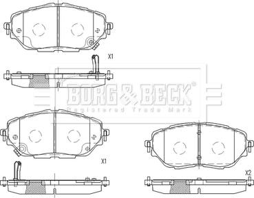 Borg & Beck BBP2637 - Bremžu uzliku kompl., Disku bremzes www.autospares.lv