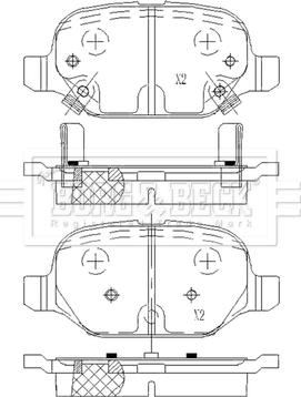 Borg & Beck BBP2620 - Bremžu uzliku kompl., Disku bremzes www.autospares.lv