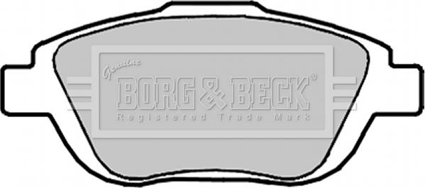 Borg & Beck BBP2096 - Тормозные колодки, дисковые, комплект www.autospares.lv