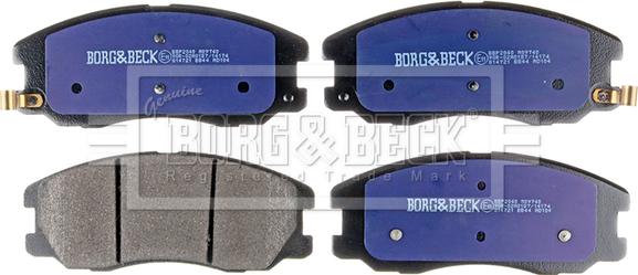 Borg & Beck BBP2040 - Тормозные колодки, дисковые, комплект www.autospares.lv