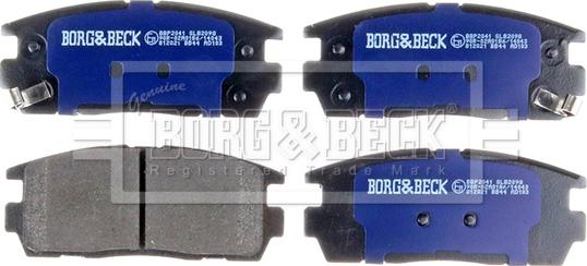 Borg & Beck BBP2041 - Тормозные колодки, дисковые, комплект www.autospares.lv