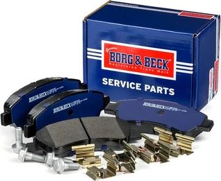 Borg & Beck BBP2035 - Тормозные колодки, дисковые, комплект www.autospares.lv