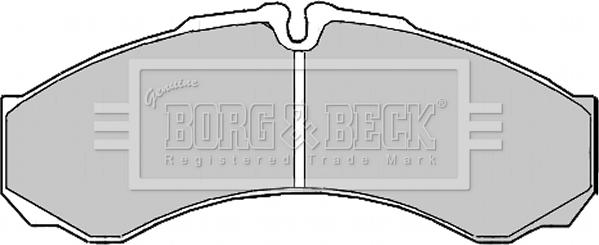 Borg & Beck BBP2195 - Тормозные колодки, дисковые, комплект www.autospares.lv