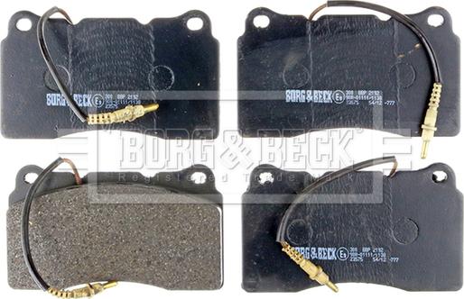 Borg & Beck BBP2192 - Bremžu uzliku kompl., Disku bremzes www.autospares.lv