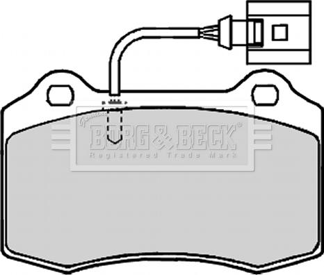 Borg & Beck BBP2133 - Тормозные колодки, дисковые, комплект www.autospares.lv