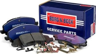 Borg & Beck BBP2125 - Тормозные колодки, дисковые, комплект www.autospares.lv