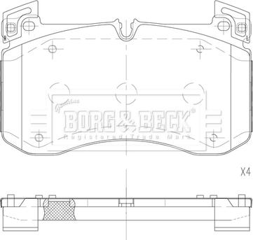 Borg & Beck BBP2890 - Bremžu uzliku kompl., Disku bremzes www.autospares.lv