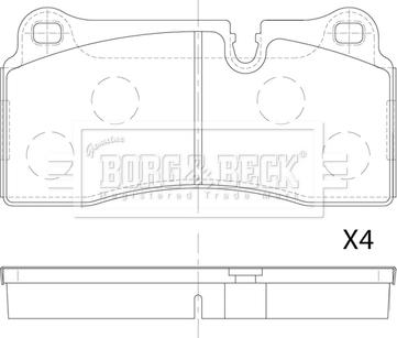 Borg & Beck BBP2893 - Bremžu uzliku kompl., Disku bremzes www.autospares.lv