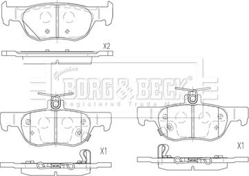 Borg & Beck BBP2897 - Тормозные колодки, дисковые, комплект www.autospares.lv