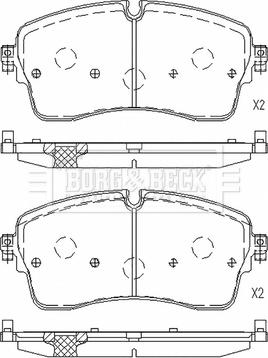 Borg & Beck BBP2800 - Bremžu uzliku kompl., Disku bremzes www.autospares.lv