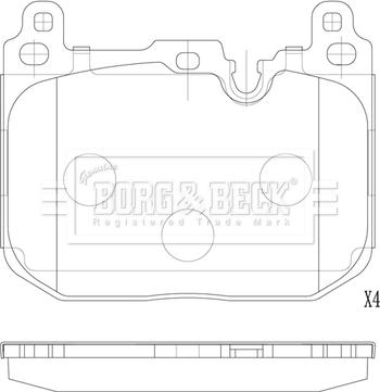 Borg & Beck BBP2878 - Bremžu uzliku kompl., Disku bremzes www.autospares.lv