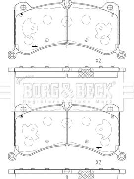 Borg & Beck BBP2877 - Bremžu uzliku kompl., Disku bremzes www.autospares.lv